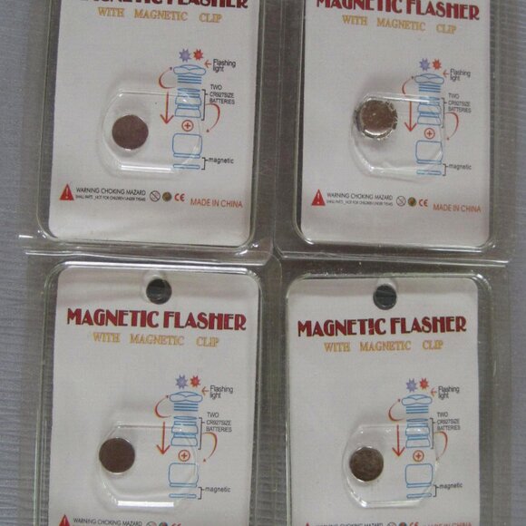 Football Pin Magnetic Body Light Super Bright Flashing Jewelry Lot of 4 - Picture 2 of 5